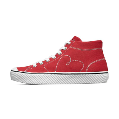 (W) Skechers Bobs B Wild Mid-Top Sneakers Red