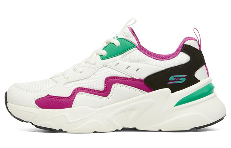 (Women) Skechers Bobs Bamina 'White Green Pink' 117044-WPTQ