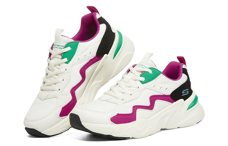 Lookbook (W) Skechers Bobs Bamina 'Putih Hijau Merah Muda' 117044-WPTQ