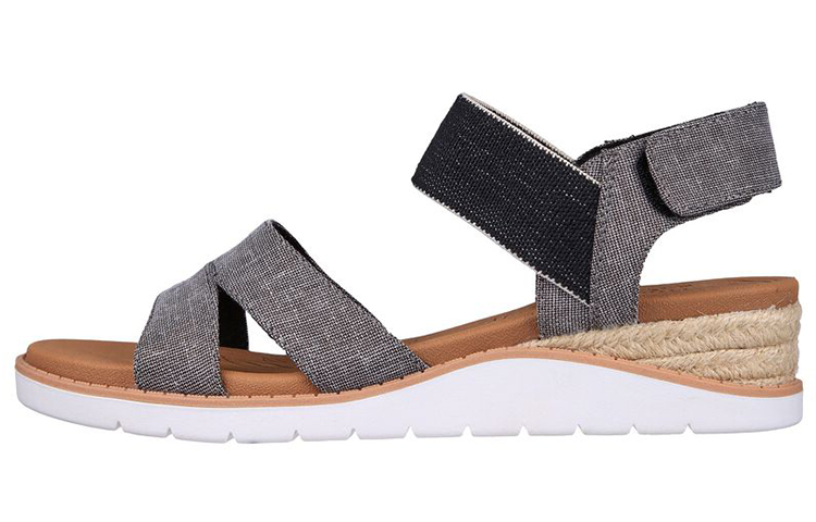 (Women) Skechers Bobs Beach Kiss 'Black Casual Sandal' 114001-BLK