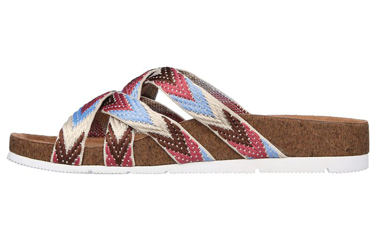 (W) Skechers Bobs Beatnik 'Brown Red Blue'