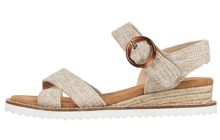 (Women) Skechers Bobs Desert Kiss 'Grey Brown' 113535-NAT