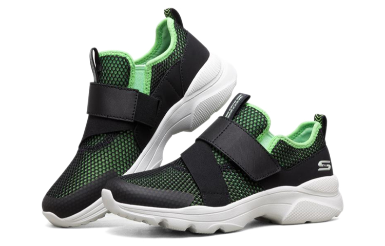 (W) Skechers Bobs Frontier Sports Shoes Black/White/Green 圖 3