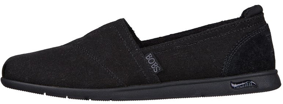 (Women) Skechers Bobs Plush Arch Fit 'Black Slip-On' 114108-BBK Buy (Women) Skechers Bobs Plush Arch Fit 'Black Slip-On' 114108-BBK