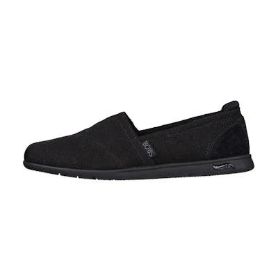(W) Skechers Bobs Plush Arch Fit 'Black Slip-On'