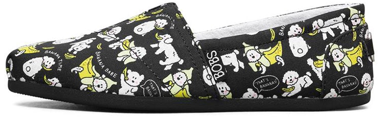 women-skechers-bobs-plush-slip-on-black-yellow-113028-bkyl