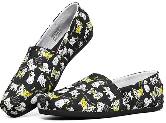 (W) スケッチャーズ BOBS Plush スリッポン 黒×黄 113028-BKYL Lookbook (W) スケッチャーズ BOBS Plush スリッポン 黒×黄 113028-BKYL