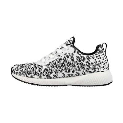 (W) Skechers Bobs Sport Squad 'Mighty Cat White Black'