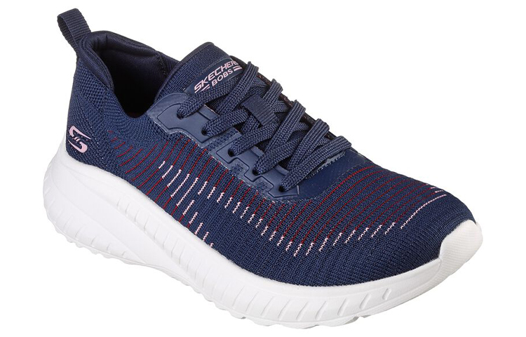 Lookbook (W) Skechers BOBS Sport Squad Chaos 'Renegade Parade Navy' Sepatu Olahraga Navy 117207-NVMT
