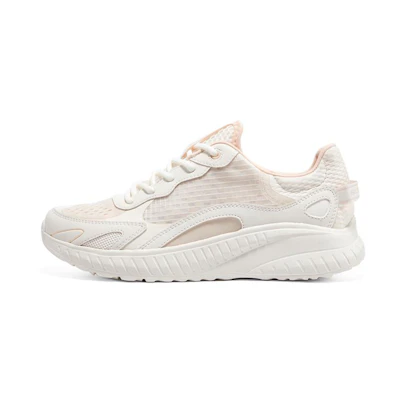 (W) Skechers Bobs Squad Chaos 'White Light Pink'