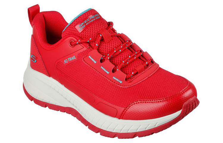 Lookbook (Women) Skechers Bobs Squad Chaos Trail 'Red Low-Top' 117404-RED