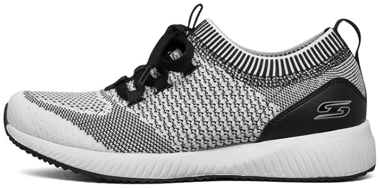 women-skechers-bobs-squad-grey-white-black-32512-wbk