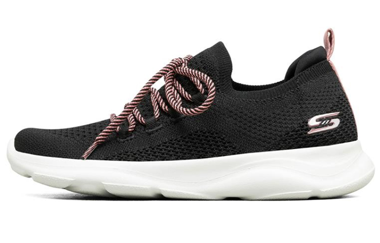 (Women) Skechers Bobs Surge Running Shoes Black/White/Pink 117003-BKPK