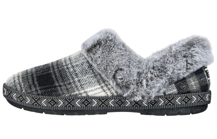 (W) Skechers Bobs Too Cozy 'Black Grey Fleece'