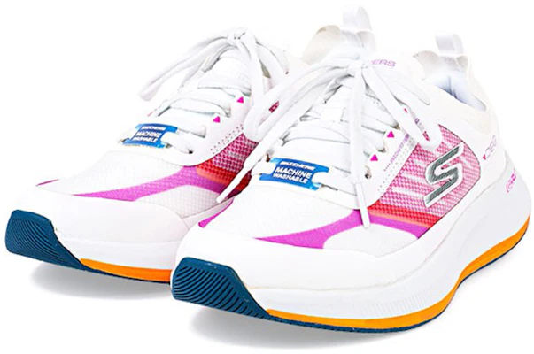 Skechers 舒適透氣運動休閒鞋 女款 粉白 Lookbook Skechers 舒適透氣運動休閒鞋 女款 粉白