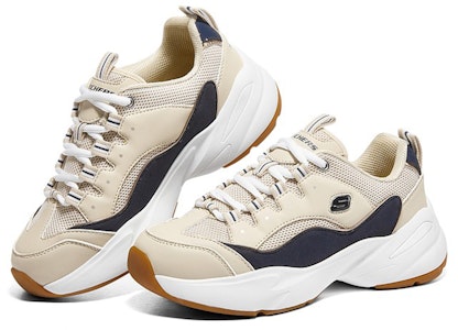 Skechers 透氣 低筒 跑步鞋 女款 白藍色 緩震運動 Lookbook Skechers 透氣 低筒 跑步鞋 女款 白藍色 緩震運動