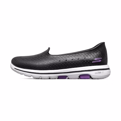 (W) Skechers Breathable Waterproof Film Clog 'Black Purple'