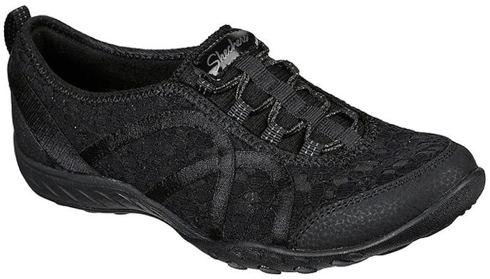 (Women) Skechers Breathe-Easy 'Black Casual' 100065-BLK Order (Women) Skechers Breathe-Easy 'Black Casual' 100065-BLK