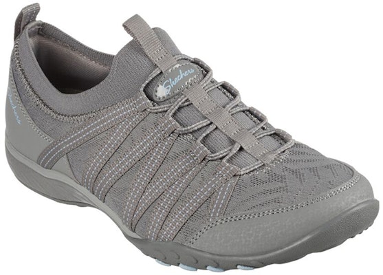 (Women) Skechers Breathe-Easy 'Grey' 100244-GRY Shop (Women) Skechers Breathe-Easy 'Grey' 100244-GRY