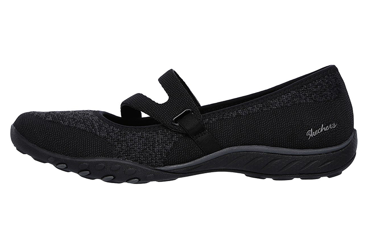 (Women) Skechers Breathe Easy Slip-On 'Black Casual' 23005-BLK
