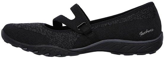 (Women) Skechers Breathe Easy Slip-On 'Black Casual' 23005-BLK (Women) Skechers Breathe Easy Slip-On 'Black Casual' 23005-BLK