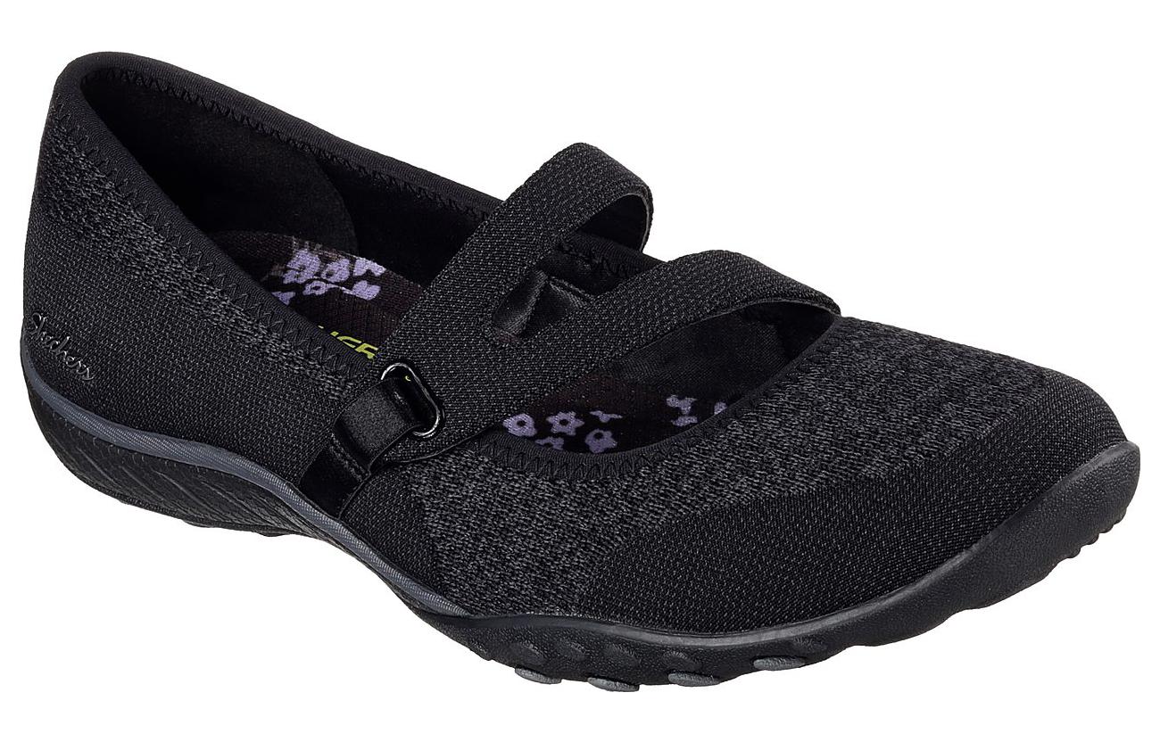 Lookbook (Women) Skechers Breathe Easy Slip-On 'Black Casual' 23005-BLK
