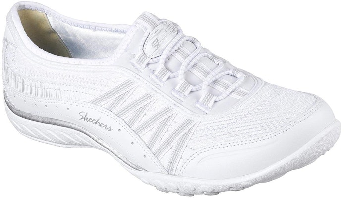 (Women) Skechers Breathe Easy Slip-On 'White Silver' 23041-WSL Lookbook (Women) Skechers Breathe Easy Slip-On 'White Silver' 23041-WSL