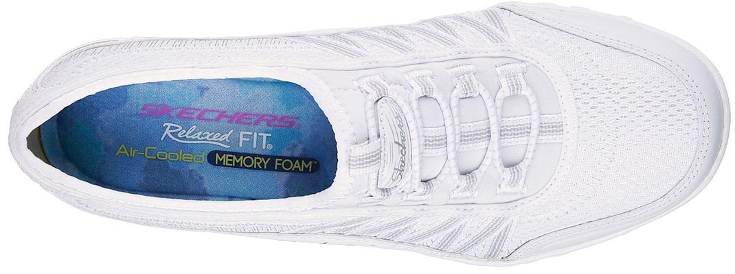 (W) Skechers Breathe Easy Slip-On 'Blanco Plata' 23041-WSL Shop (W) Skechers Breathe Easy Slip-On 'Blanco Plata' 23041-WSL