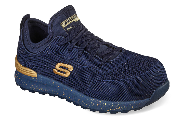 Lookbook Skechers Bulklin-Balran Comp Toe 舒適休閒運動鞋 女款 藍