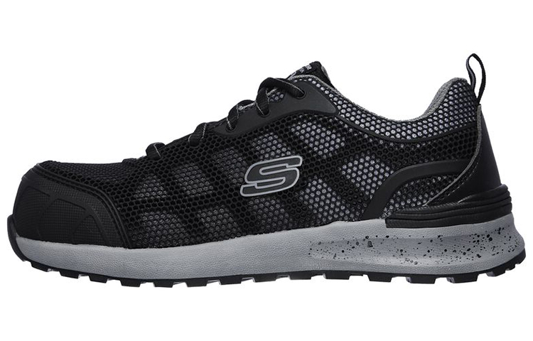 (Women) Skechers Bulklin-Lyndale Comp Toe 'Black Grey' 77273-BKGY