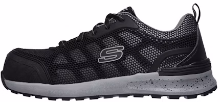 (Women) Skechers Bulklin-Lyndale Comp Toe 'Black Grey' 77273-BKGY (Women) Skechers Bulklin-Lyndale Comp Toe 'Black Grey' 77273-BKGY