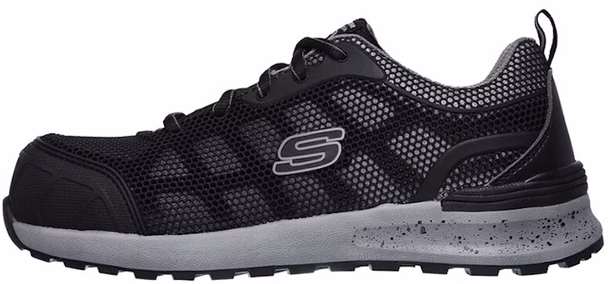 (Women) Skechers Bulklin-Lyndale Comp Toe 'Black Grey' 77273-BKGY Buy (Women) Skechers Bulklin-Lyndale Comp Toe 'Black Grey' 77273-BKGY