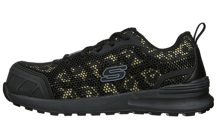 (Women) Skechers Bulklin-Lyndale Comp Toe 'Black Low-Top' 77273-BKLD
