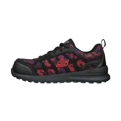 (W) Skechers Bulklin-Lyndale Comp Toe 'Black Red'