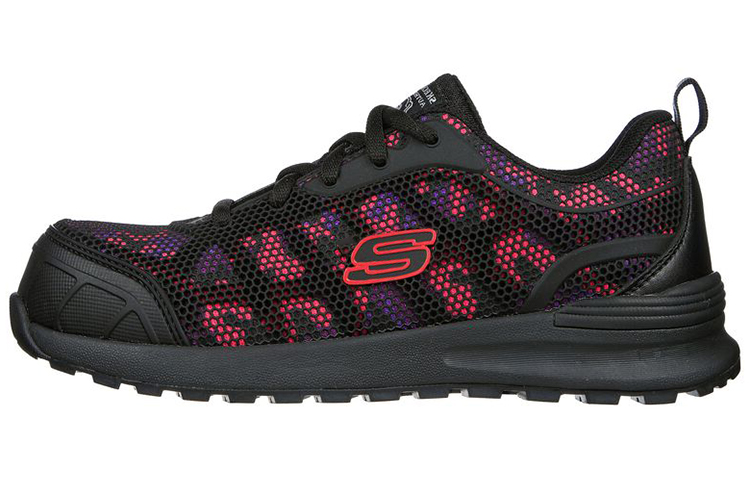 (Women) Skechers Bulklin-Lyndale Comp Toe 'Black Red' 77273-BKM