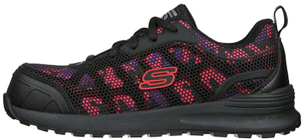 (Women) Skechers Bulklin-Lyndale Comp Toe 'Black Red' 77273-BKM (Women) Skechers Bulklin-Lyndale Comp Toe 'Black Red' 77273-BKM