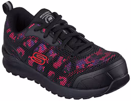 Lookbook Skechers Bulklin-Lyndale 複合尖頭 低幫運動休閒鞋 女款 黑紅