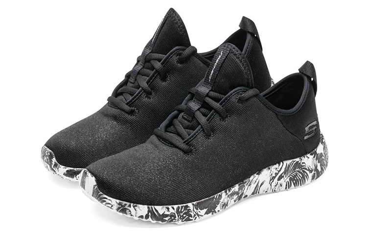 Lookbook (W) 斯凯奇 Burst Fine Vines '黑白色' 12389-BKW