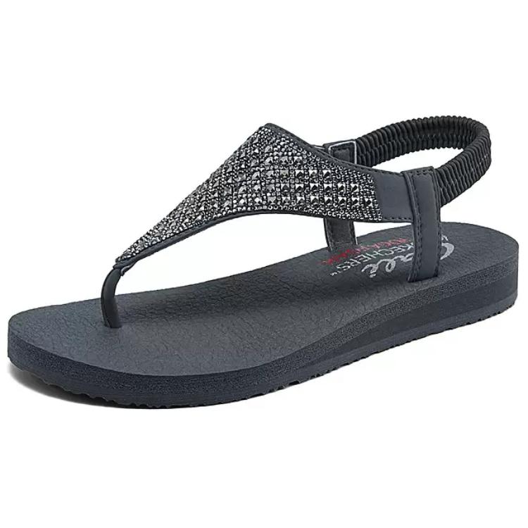Lookbook Skechers SKECHERS CALI 時尚舒適萬用 一字帶涼鞋 女款 炭灰色