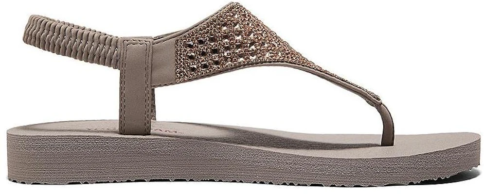 Skechers SKECHERS CALI 時尚舒適百搭 一字帶涼鞋 女款 灰褐色 Order Skechers SKECHERS CALI 時尚舒適百搭 一字帶涼鞋 女款 灰褐色