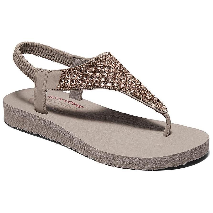 Shop Skechers SKECHERS CALI 時尚舒適百搭 一字帶涼鞋 女款 灰褐色