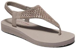 Shop (Women) Skechers Cali 'Grey Brown Strappy Sandal' 119770-TPE