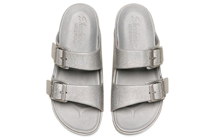 Shop (W) Skechers Cali Breeze 2.0 'Silver Grey' Abu-abu Perak 111057-SIL