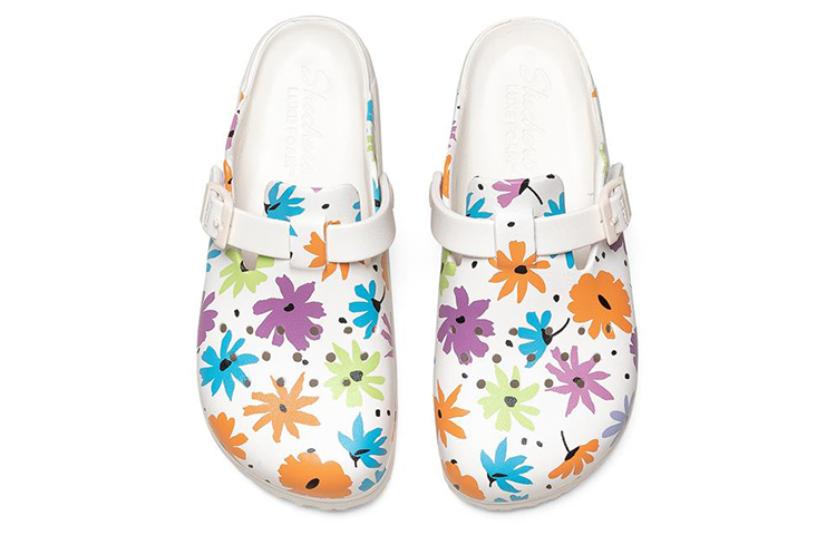 Shop Skechers Cali Breeze 2.0 舒適防滑運動拖鞋 女款 白彩色
