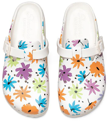 Skechers Cali Breeze 2.0 舒適防滑運動拖鞋 女款 白彩色 Shop Skechers Cali Breeze 2.0 舒適防滑運動拖鞋 女款 白彩色