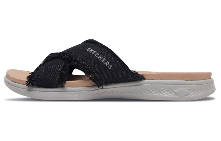(Women) Skechers Casual Beach Slide 'Black' 15327-BLK