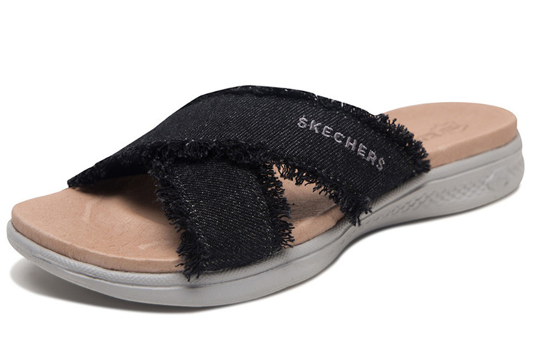 Order (W) Skechers Sandales Casual Plage ''Noir'' 15327-BLK