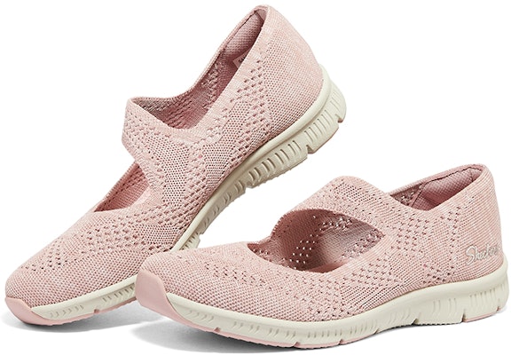(Women) Skechers Casual Flat 'Pink' 100361-PNK Shop (Women) Skechers Casual Flat 'Pink' 100361-PNK