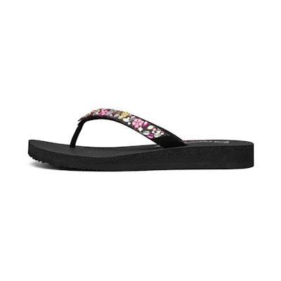 (W) Skechers Casual Flip-Flops 'Black Multicolor'