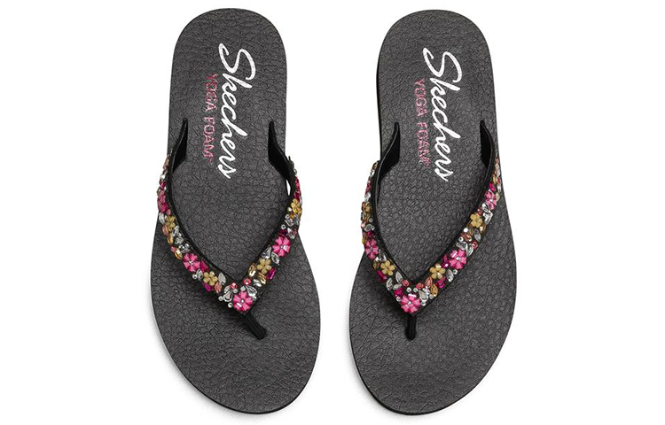 Shop (W) Skechers Freizeit-Flip-Flops ''Schwarz Bunt'' 119153-BKMT